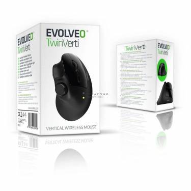 Evolveo TwinVerti Gaming Wireless Bluetooth Mouse Black