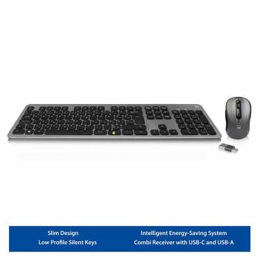 Ewent EW3264 Wireless Keyboard and Mouse Set Black HU