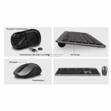 Ewent EW3264 Wireless Keyboard and Mouse Set Black HU