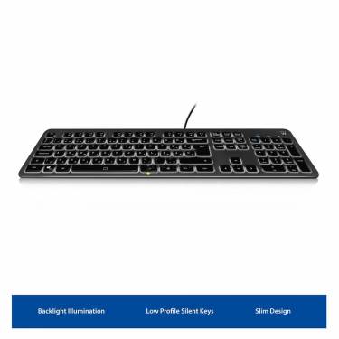 Ewent EW3267 Wired Keyboard with backlight Black HU