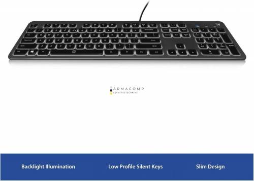 Ewent EW3268 Wired Keyboard with backlight Black IT