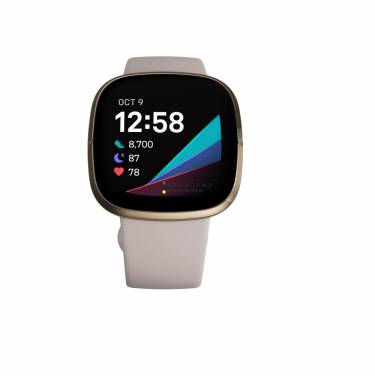 Fitbit Sense Lunar White/Soft Gold Stainless Steel