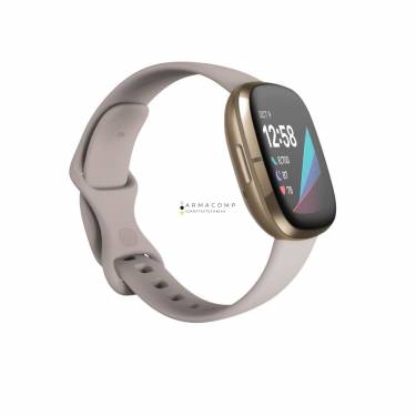 Fitbit Sense Lunar White/Soft Gold Stainless Steel