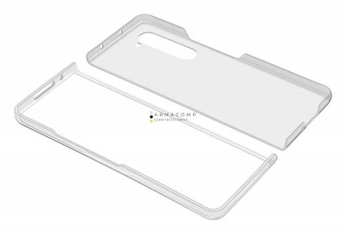 FIXED Back cover with protective frame Cellularline Clear Duo for Samsung Galaxy Z Fold5, clear