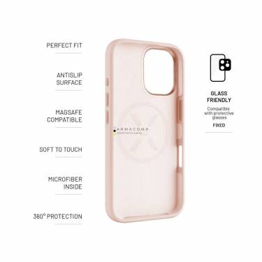 FIXED MagFlow tok Apple iPhone 16 telefonhoz, pink