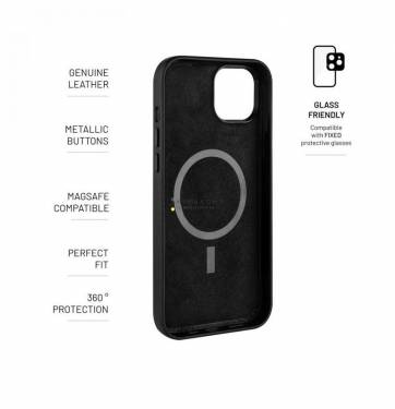 FIXED MagLeather for Apple iPhone 12/12 Pro, black