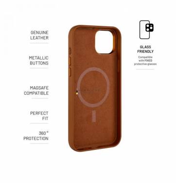 FIXED MagLeather for Apple iPhone 12/12 Pro, brown