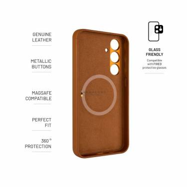 FIXED MagLeather for Samsung Galaxy S24+ Brown