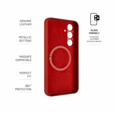 FIXED MagLeather for Samsung Galaxy S24+ Red