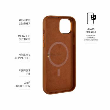 FIXED MagLeather for Apple iPhone 13, brown