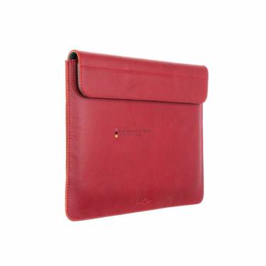 FIXED Oxford leather case for Apple MacBook Air 15" (2023) M2, red