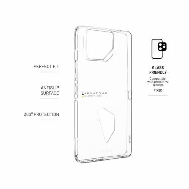 FIXED TPU telefontok Asus ROG Phone 8 Pro telefonhoz, átlátszó