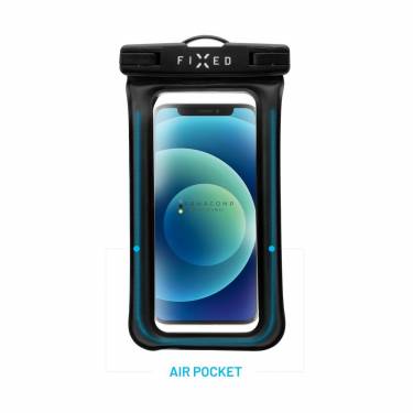 FIXED Waterproof floating pocket mobile phone Float Edge with IPX8 certification, Fekete