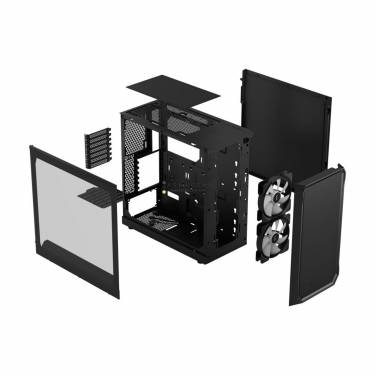 Fractal Design Focus 2 RGB Tempered Glass Black TG Clear Tint