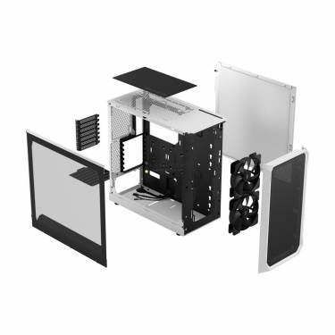 Fractal Design Focus 2 Tempered Glass White TG Clear Tint