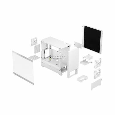 Fractal Design Pop Silent Tempred Glass White