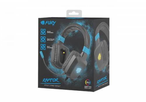 FURY Raptor gaming headset Black/Blue