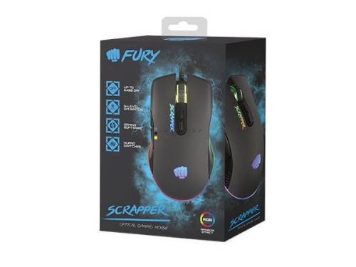 FURY Scrapper RGB Gaming Mouse Black