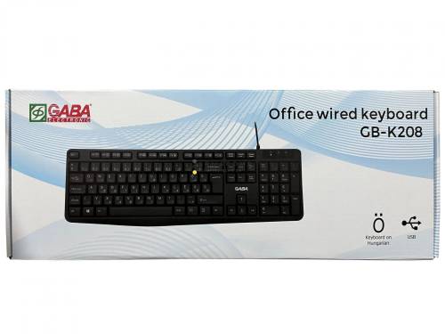 Gaba GB-K208 Office Wired Keyboard Black HU