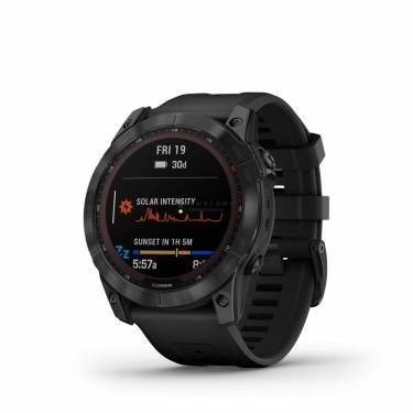 Garmin Fenix 7X Sapphire Solar Edition Black DLC Titanium with Black Band