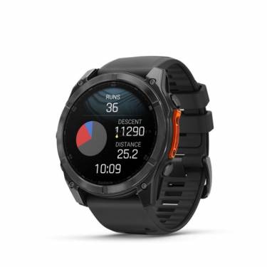 Garmin fenix 8 Dark Grey with Black Silicone Band