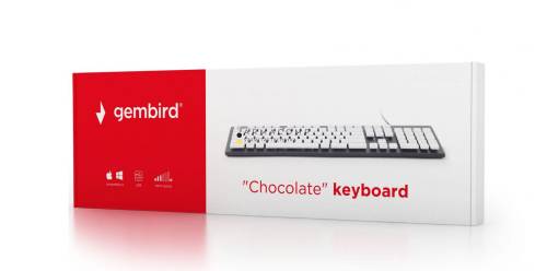 Gembird KB-CH-01 Chocolate keyboard Black US