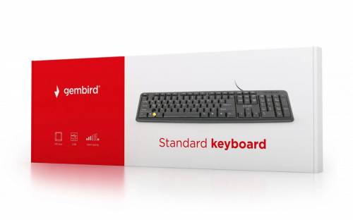 Gembird KB-U-103 Standard keyboard Black US