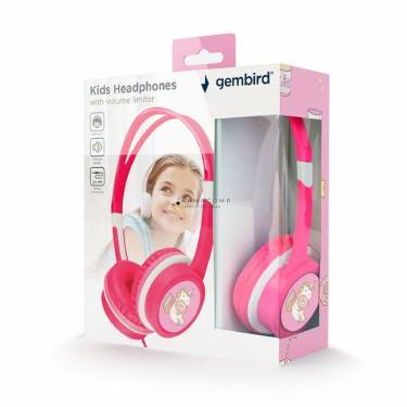 Gembird MHP-JR-PK Headphones for Kids Pink