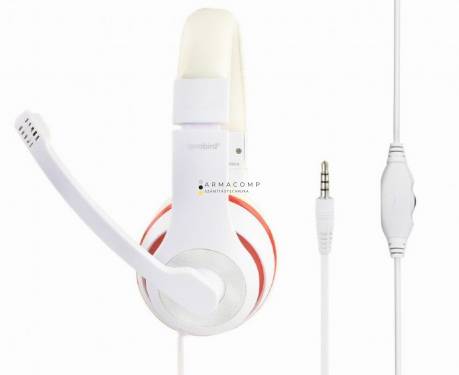 Gembird MHS-03-WTRD Stereo Headset White/Red