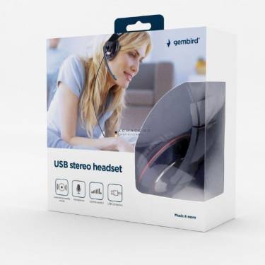 Gembird MHS-U-001 Headset Glossy Black