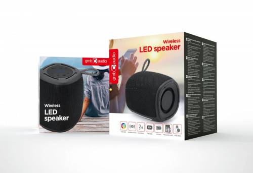 Gembird SPK-BT-LED-03-BK Bluetooth Speaker Black