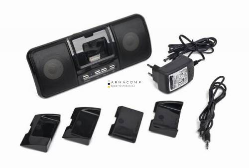 Gembird SPK321i Portable speakers with universal dock for iPhone and iPod Black