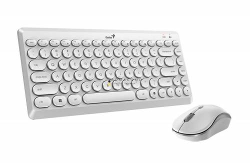 Genius LuxeMate Q8000 Stylish Wireless Keyboard & Mouse Combo White HU