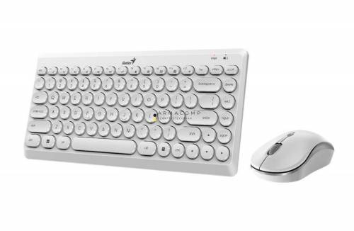 Genius LuxeMate Q8000 Stylish Wireless Keyboard & Mouse Combo White HU