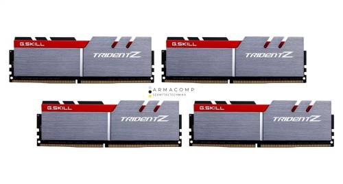 G.SKILL 16GB DDR4 3200MHz Kit(4x4GB) Trident Z Silver/Red