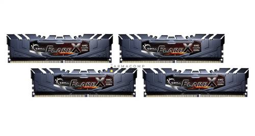 G.SKILL 64GB DDR4 3200Mhz Kit(4x16GB) Flare X Black