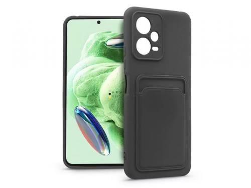 Haffner PT-6626 Xiaomi Redmi Note 12 5G/Poco X5 5G szilikon hátlap kártyatartóval Black