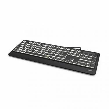 Hama KC-550 Illuminated LED USB Keyboard Black HU