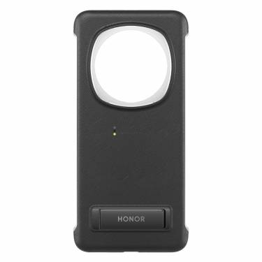 Honor Magic 6 Pro PU Bracket Case Black