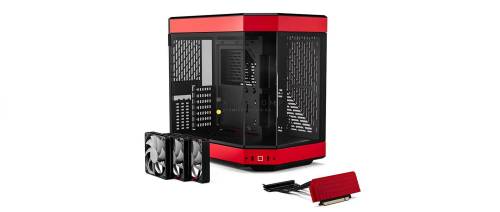 HYTE Y60 Tempered Glass Red/Black