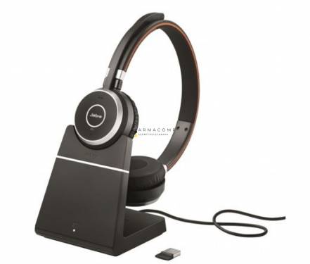 Jabra Evolve 65 UC Stereo Headset + Charging Stand Black