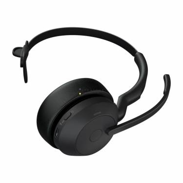 Jabra Evolve2 55 MS Mono with Link380a Wireless Bluetooth Headset with Charging Stand Black