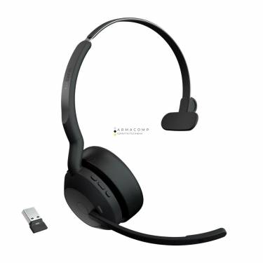 Jabra Evolve2 55 MS Mono with Link380c Wireless Bluetooth Headset Black