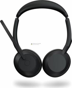 Jabra Evolve2 55 MS Stereo with Link380a Wireless Bluetooth Headset Black