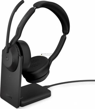 Jabra Evolve2 55 MS Stereo with Link380a Wireless Bluetooth Headset Black