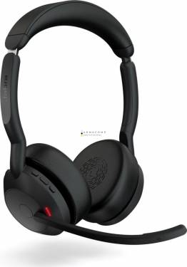 Jabra Evolve2 55 MS Stereo with Link380c Wireless Bluetooth Headset Black