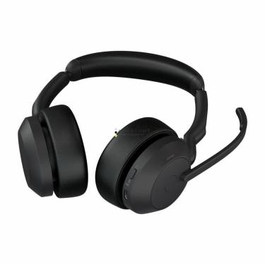 Jabra Evolve2 55 MS Stereo with Link380c Wireless Bluetooth Headset with Charging Stand Black