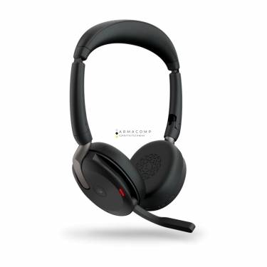 Jabra Evolve2 65 Flex USB-C MS Stereo Bluetooth Headset + Charging Stand Black