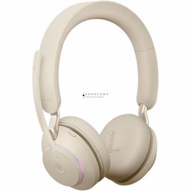 Jabra Evolve2 65 MS Teams Stereo Bluetooth Headset Beige