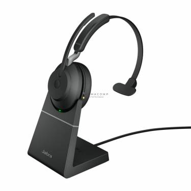 Jabra Evolve2 65 UC Mono Bluetooth Headset + Charging Station Black